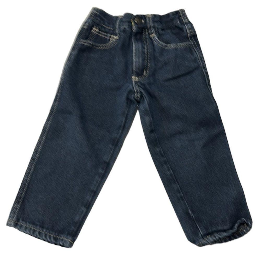 Phat Farm Toddler Boys Dark Wash Denim Blue Jeans Plus White T Shirt Size 2T